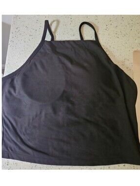 Calia By Carrie Underwood Black High-Neck Strappy Crop Top Size Large Like New